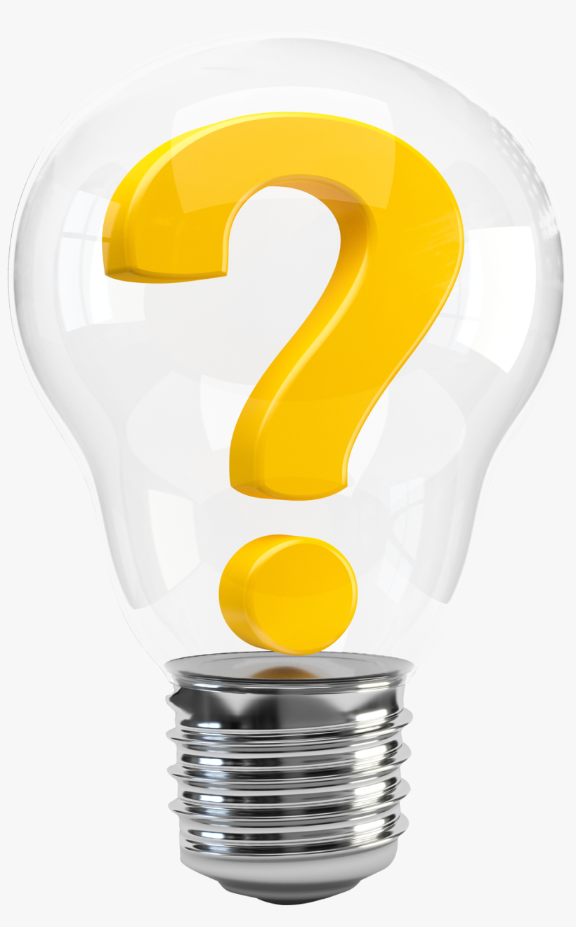 Light Bulb With Question Mark Png Image - Bulb Question Mark Png, transparent png