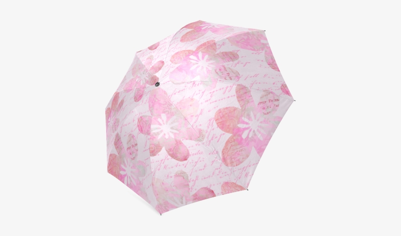Watercolor Flower Pattern Foldable Umbrella - Umbrella, transparent png