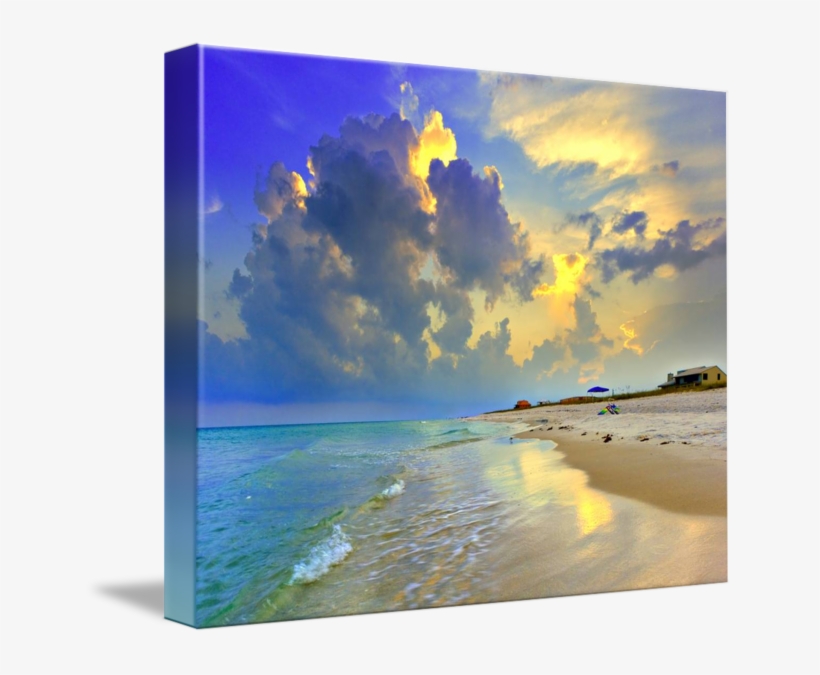 "yellow Blue Seascape Sunset Florida Beach Fine Art" - National Seashore Navarre Fl, transparent png