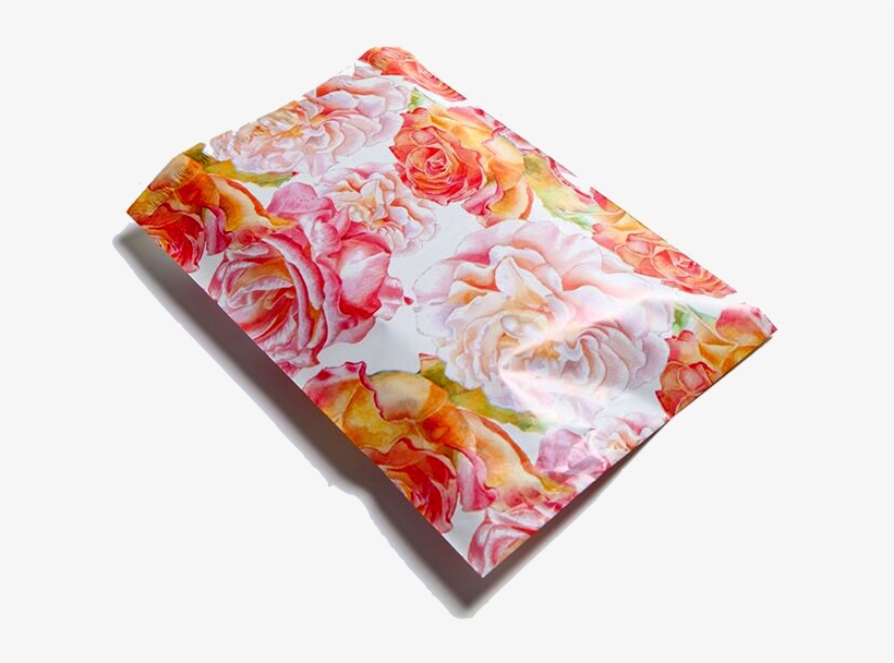 Zoom - (25)- 10 X 13 Water Color Flower Designer Poly Mailers, transparent png