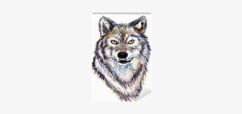 Art Print: Jim80's Oil Painting Wolf Head, 61x41in., transparent png