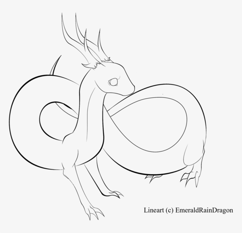 Dragon Line At Getdrawings Com Free For - Cat, transparent png