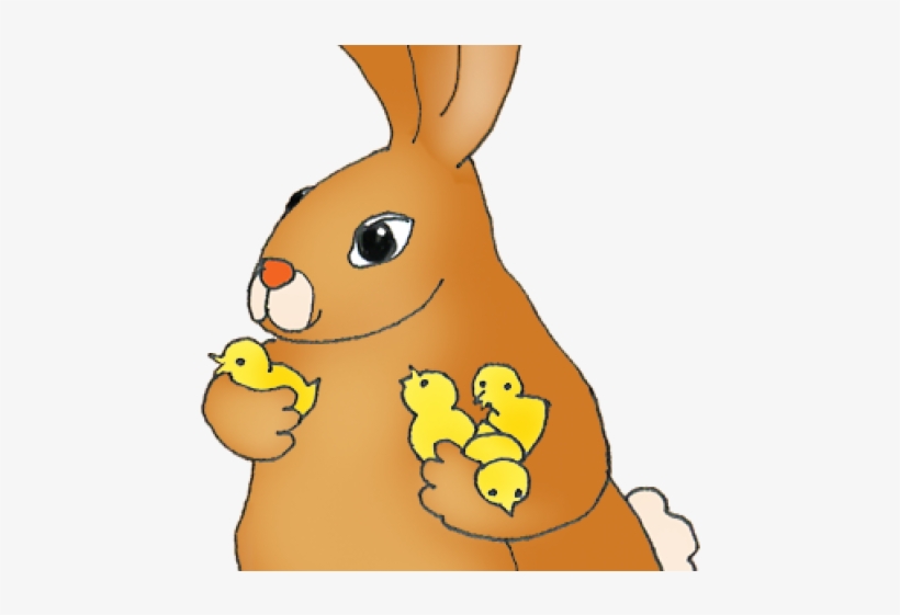 Easter Bunny Clipart Chicken - Easter, transparent png