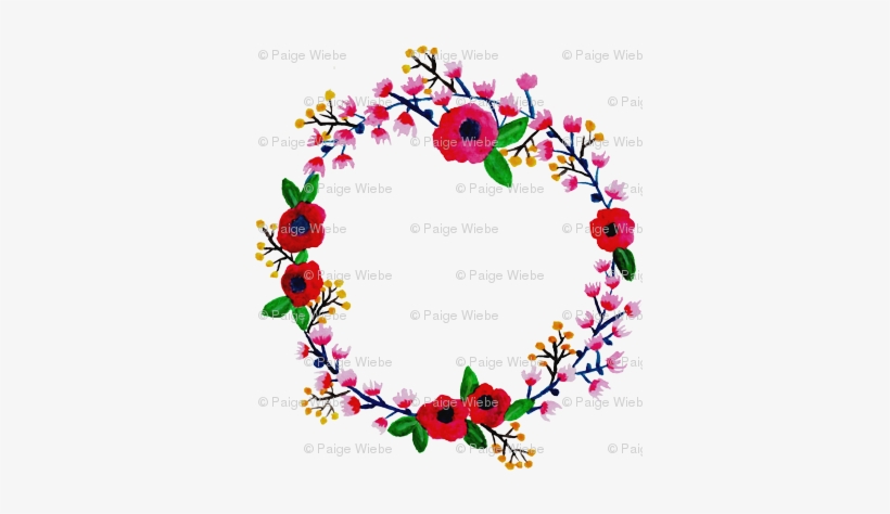 Watercolor Spring Floral Wreath - Floral Design, transparent png