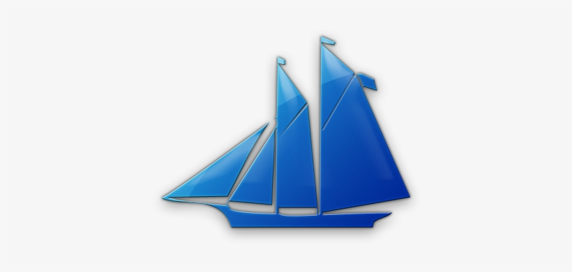 Sailing Boat - Blue Boat Transparent Background, transparent png