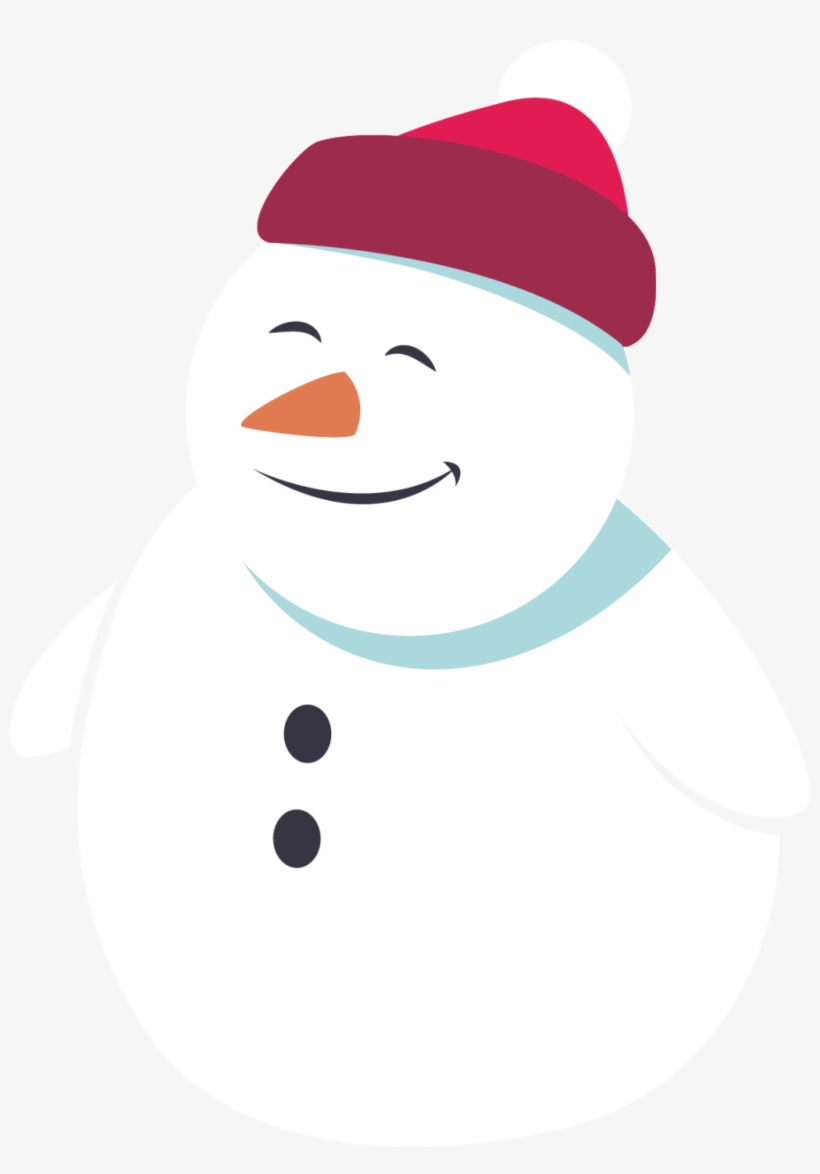 Snowman With Hat Smiling Transparent - Snowman, transparent png