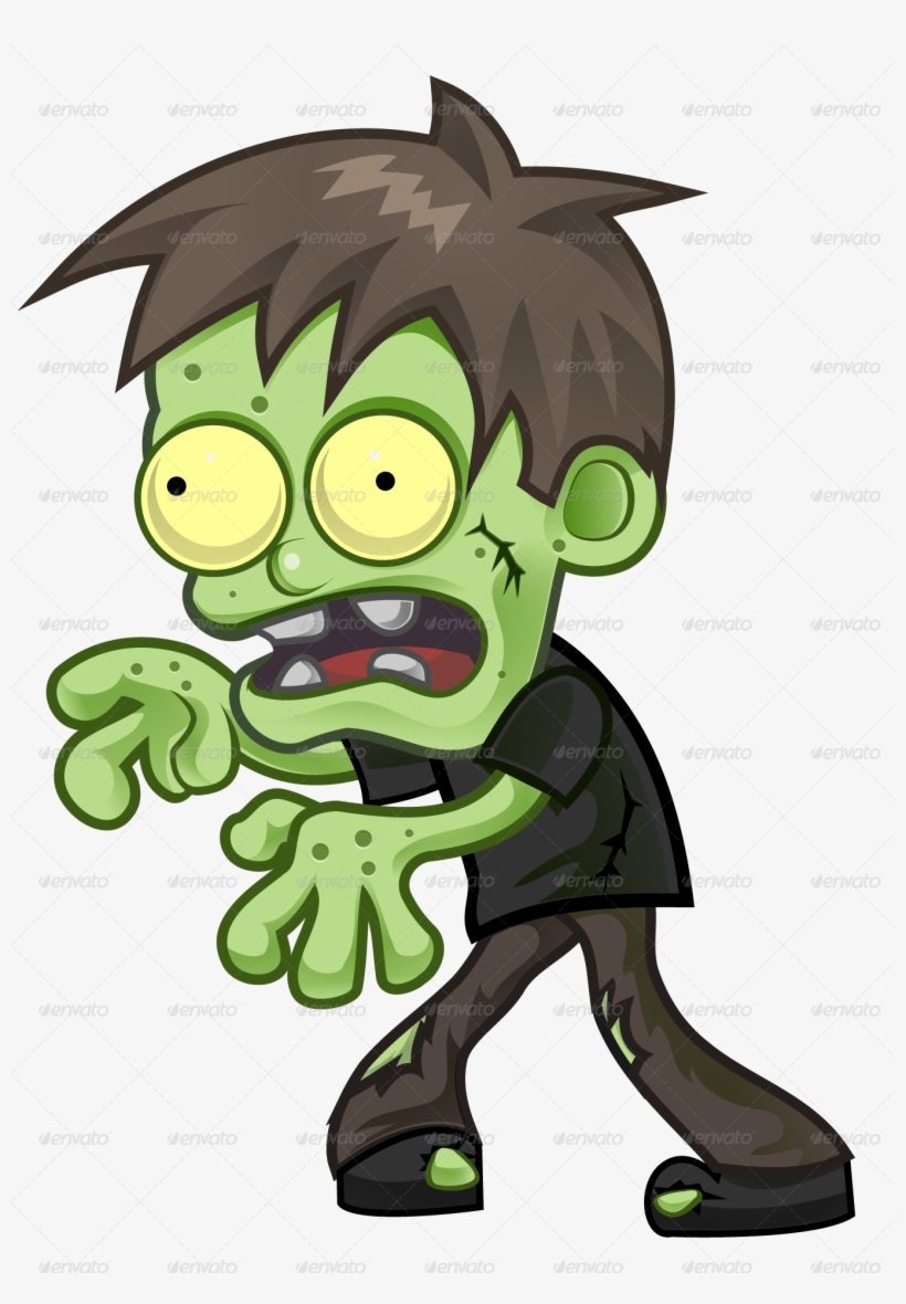 Cartoon Zombie By Pasilan - Zombie Cartoon Png, transparent png