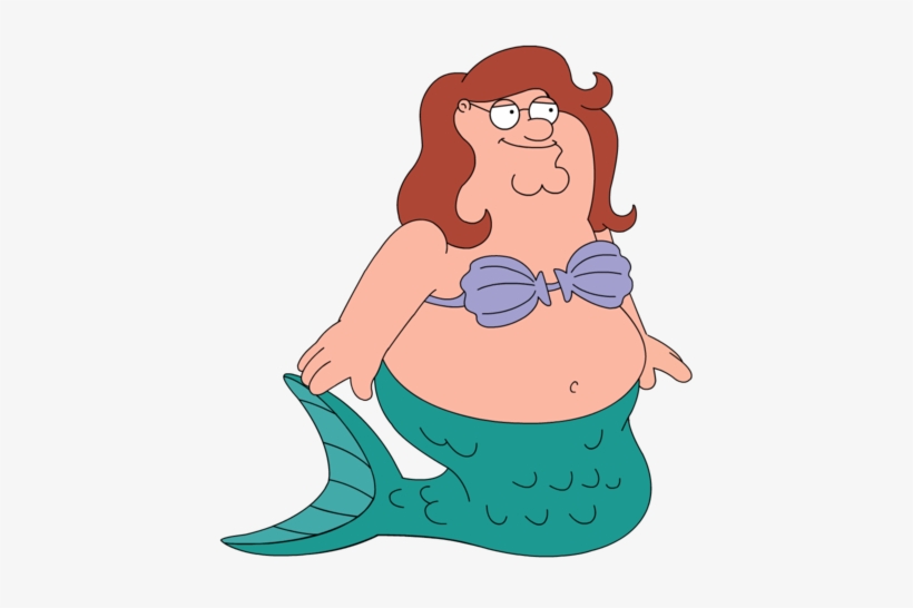 File - Peter - Mermaid - Peter Griffin Cartoons, transparent png