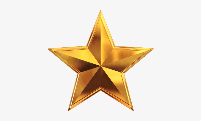 3d Gold Star Png File - Gold Metal Star, transparent png