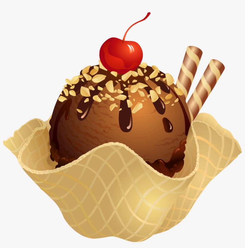 Pin By Lyudmila On Капкейки,сладости - Chocolate Ice Cream Clipart, transparent png