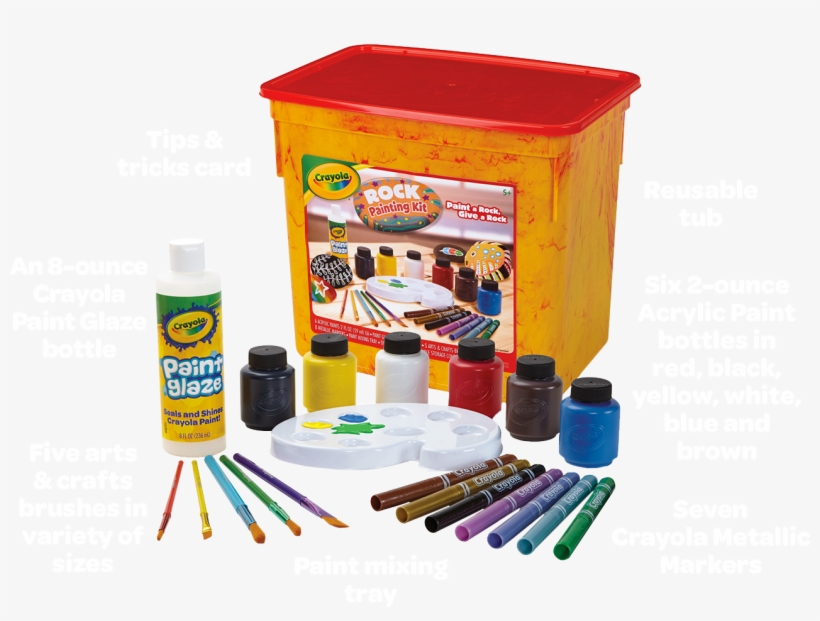 Crayola Rock Painting Kit Includes - Painting Kit Crayola, Activity Kits, transparent png