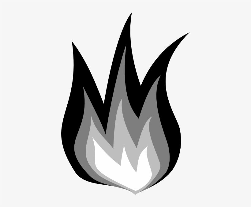 Black And White Free Download Best X - Flames Clip Art, transparent png