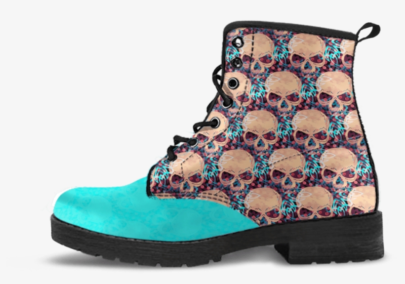 Skull Obsession Watercolor Skull Men's Boots - Yeswevibe Mandala And Elephant Boots - Men & Women, transparent png