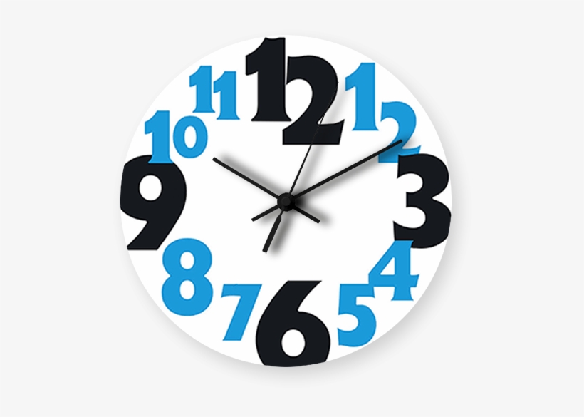 Numbers Printed Wall Clock - Bell Schedule Clip Art, transparent png
