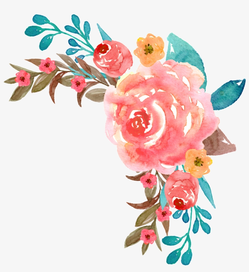 Colorful Watercolor Flowers Free Texture Png - Watercolor Painting, transparent png