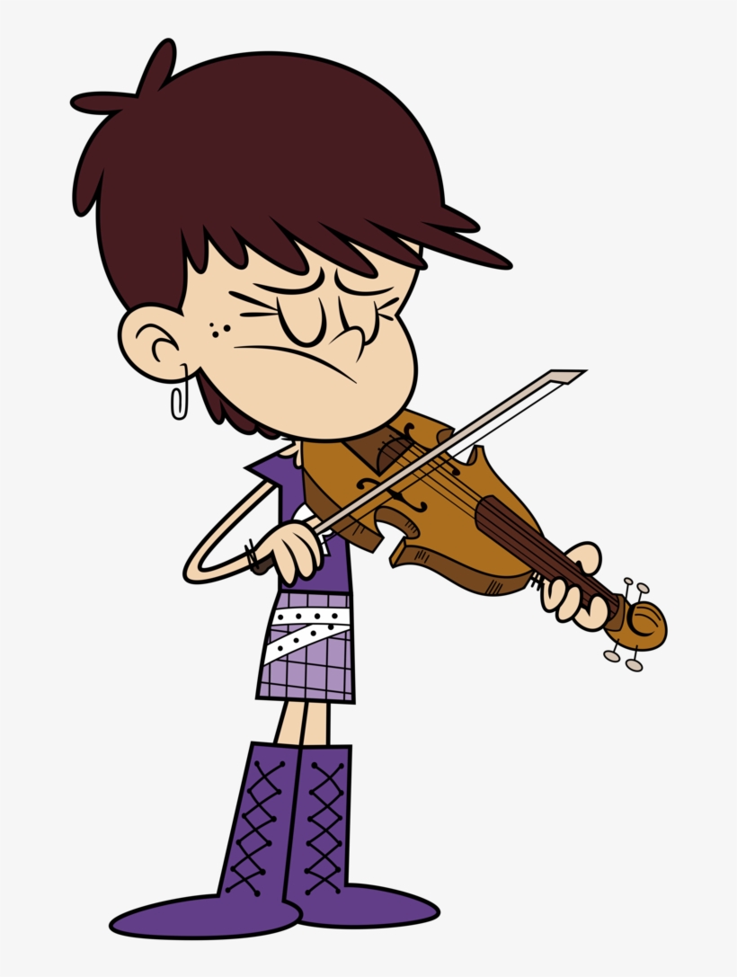 Luna Loud Violin - Cartoon Playing A Violin, transparent png