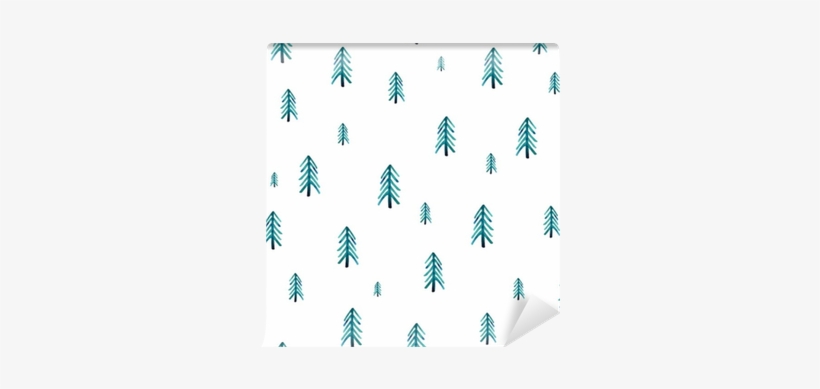 Seamless Watercolor Forest Pattern - Pattern, transparent png