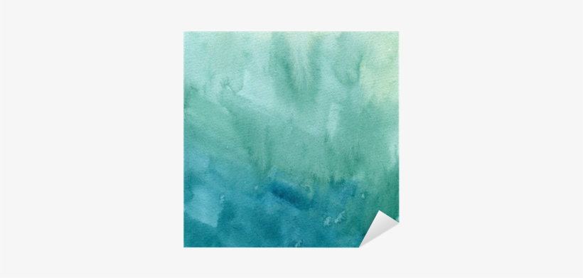 Hand Drawn Turquoise Blue, Green Watercolor Abstract - Watercolor Paint, transparent png