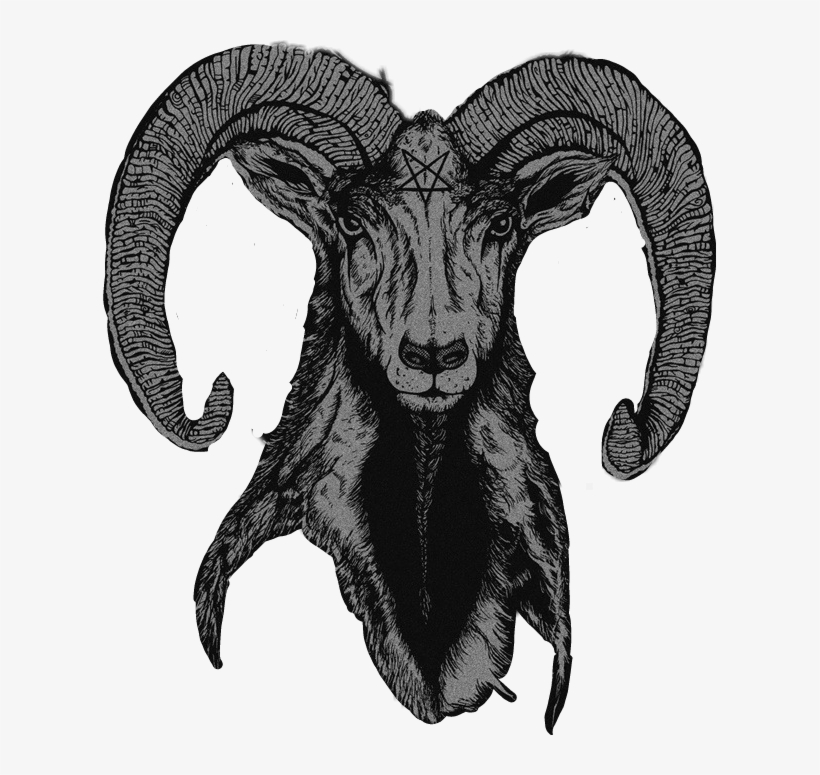 Satanic Ram Horn Png - Goat Face Satan Png, transparent png