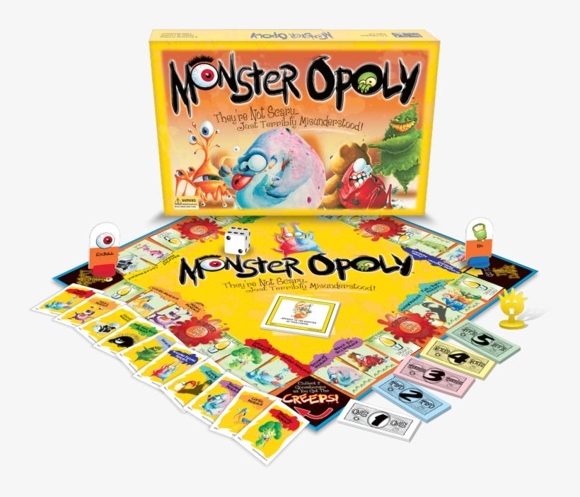 Monster Opoly Board Game, transparent png