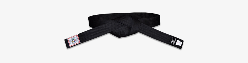 Mizuno Silver Ijf Approved Black Belt - Plastic, transparent png