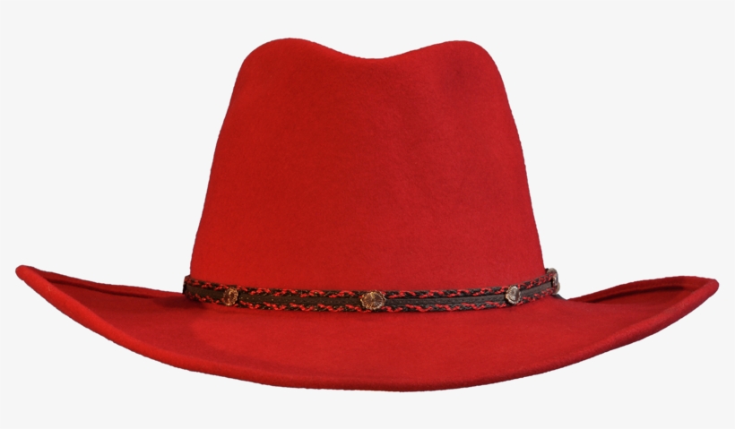 Red Wool Felt Cowboy Hat - Red Cowboy Hat Front, transparent png