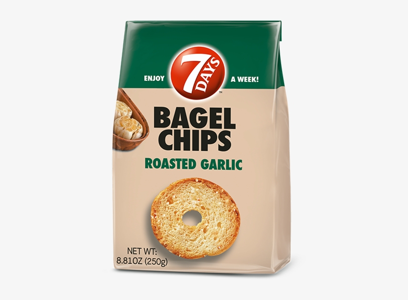 17 Oz - 7 Days Bagel Chips, Roasted Garlic - 3.17 Oz, transparent png