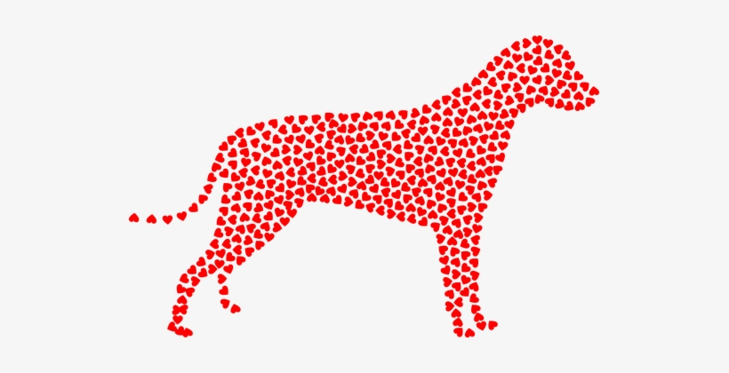 Dog, Canine, Animal, Pet, Hearts, Love - Dog With Heart Clip Art, transparent png