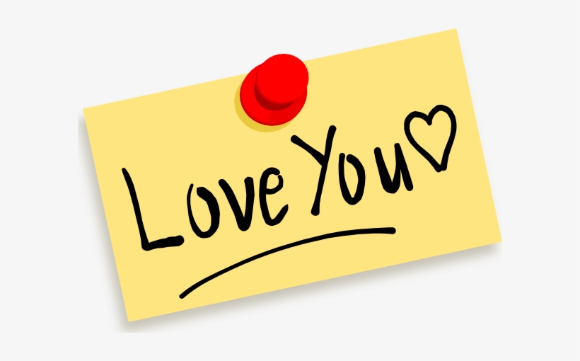 On Post It Note - Love You Clipart, transparent png