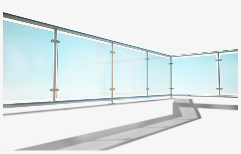 Steel & Glass Panels - Balcony Glass Railing Png, transparent png