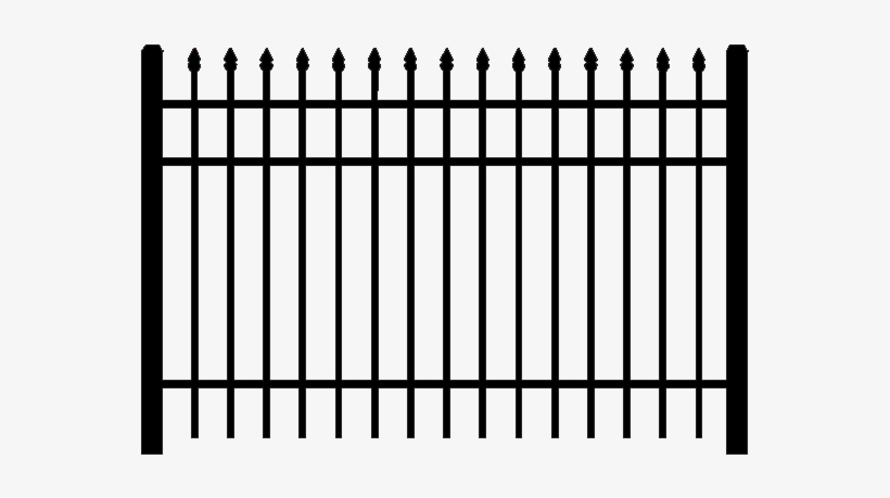 Winsome Vinyl Fence With Metal Gate Architecture Set - Aluminum Fence Staggered Points, transparent png