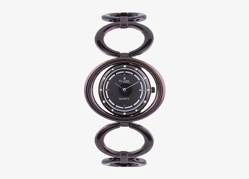 Clarkford Stylish Chain Watch Black - Portable Network Graphics, transparent png