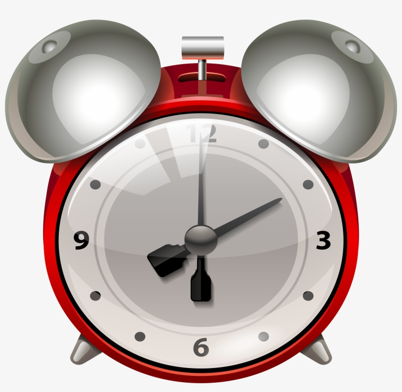 Red Alarm Clock Png Clip Art - Alarm Clock, transparent png