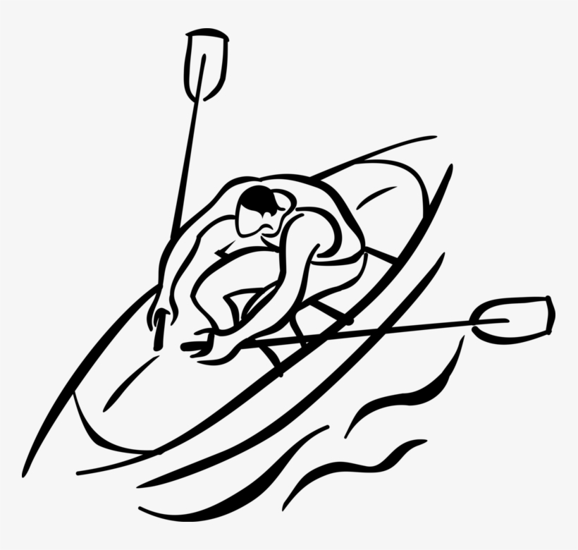 Clip Art Free Rowboat Or Row Boat With Oars - Rowing, transparent png