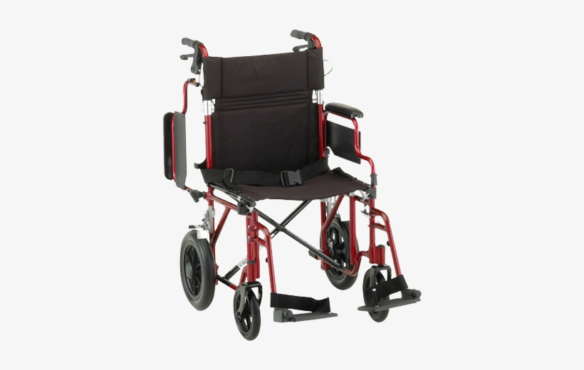 22" Lightweight Transport Chair W/hand Brakes, transparent png