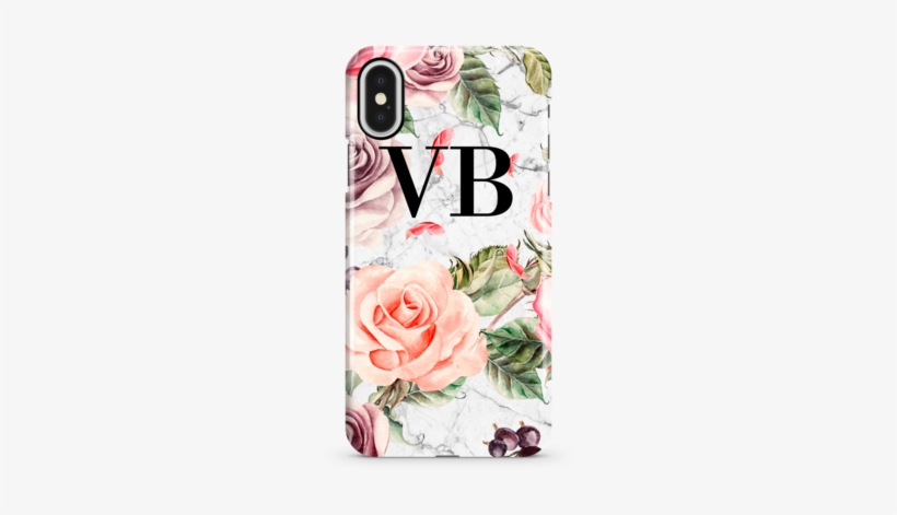 Personalised Watercolor Floral Initials Iphone X Case - Gypsi's Rhinestone Hair Comb, transparent png