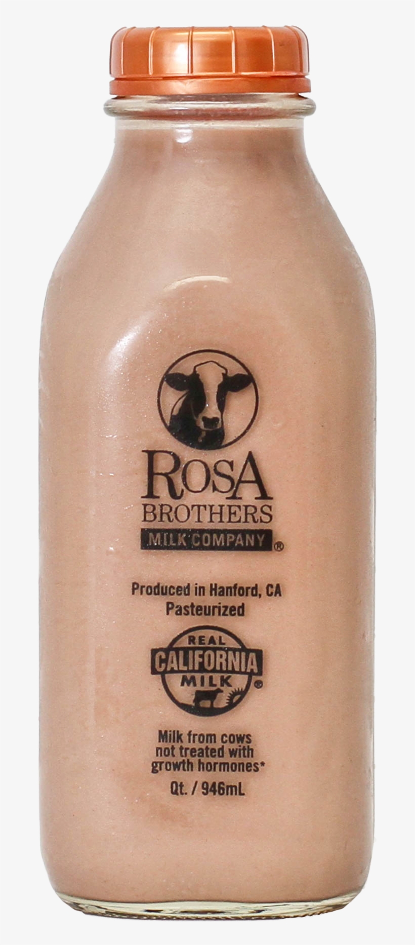 Whole Milk, Sugar, Cocoa Processed With Alkali, Cornstarch, - Rosa Brothers Milk, Chocolate, Lactose Free - 1 Qt, transparent png