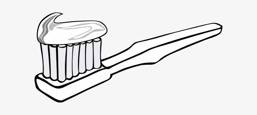 Toothbrush Clipart Black And White - Coloring Page Of Toothbrush, transparent png