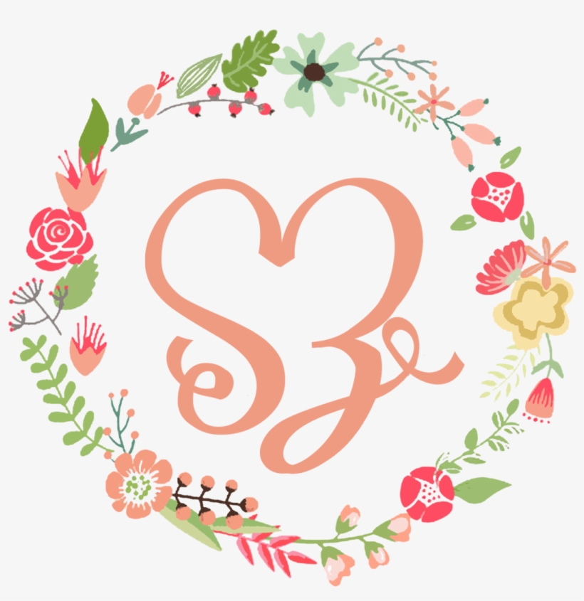 Monogram Weddingmonogram Wreath Floral Teal Pink Peach - If Friends Were Flowers I D Pick You, transparent png