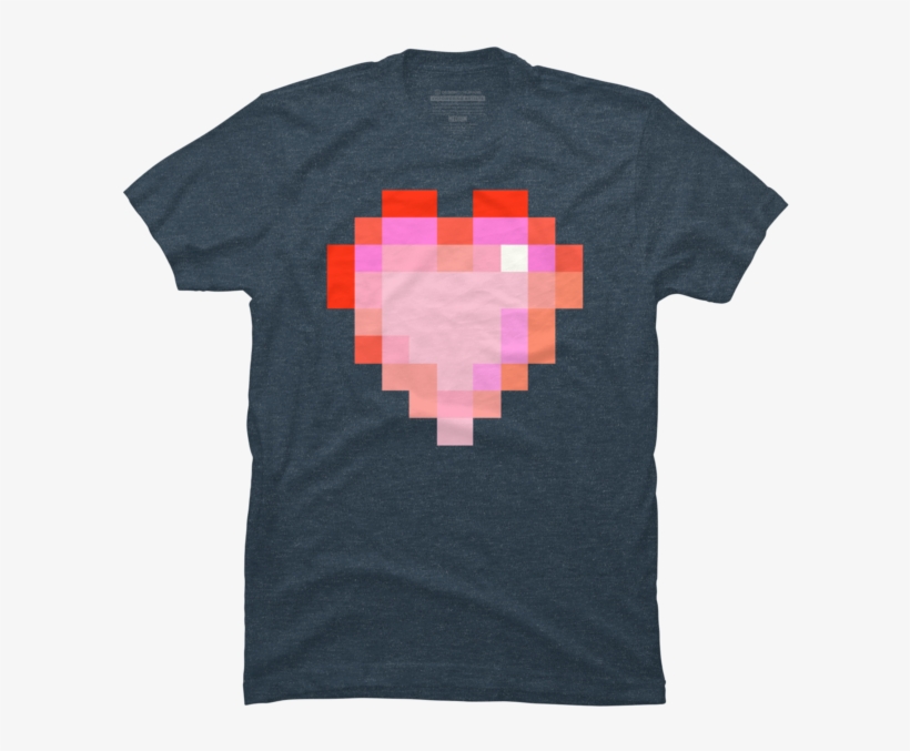 8bit Pixel Art Heart - Z House T Shirt, transparent png