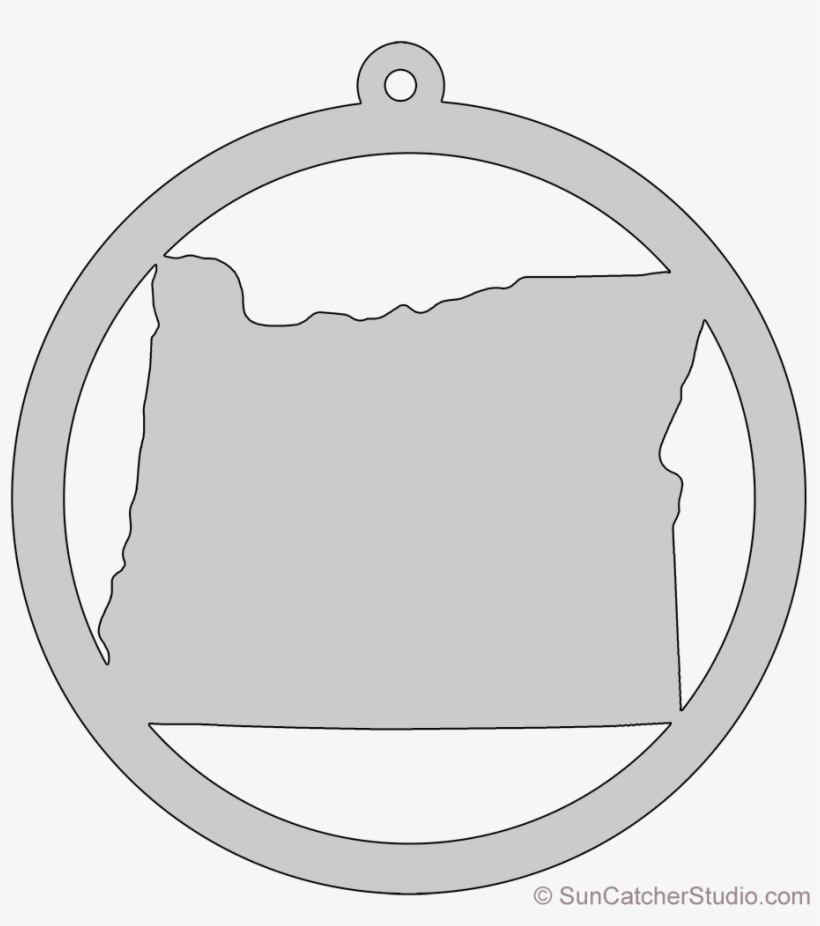 Oregon Map Circle Free Scroll Saw Pattern Shape State - Circle, transparent png