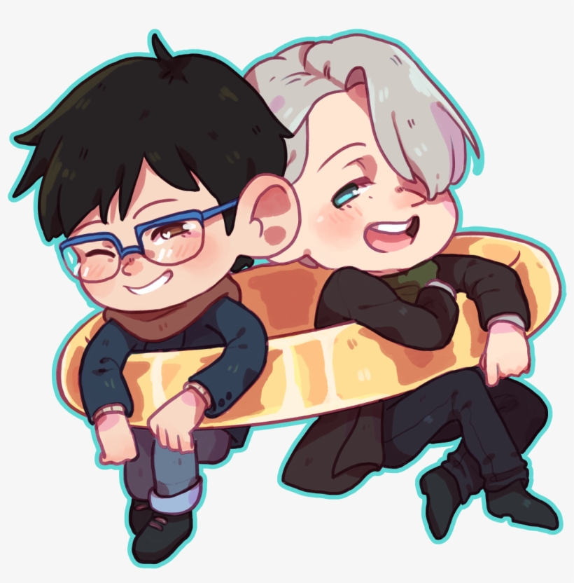 Viktor Nikiforov / Yuri Katsuki - Cartoon, transparent png