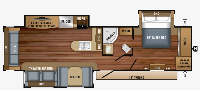 Interior Color - Tumbleweed - 2018 Jayco Jay Flight 34rsbs, transparent png