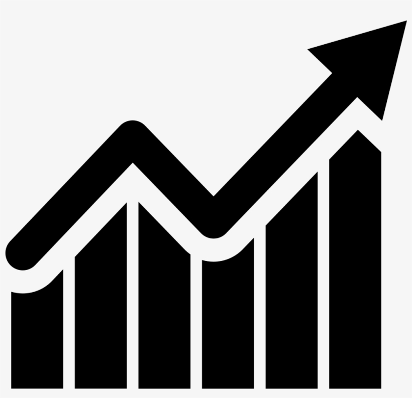 Bars Graphic With Ascendant Arrow Comments - Trading Icon Png, transparent png