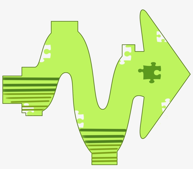 Arrow Green Fresh Jigsaw Png And Psd - Plot, transparent png