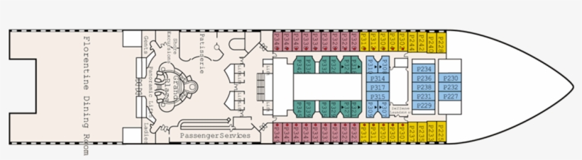 Princess Cruises Sun Class Dawn Deck 05 Plaza - Floor Plan, transparent png