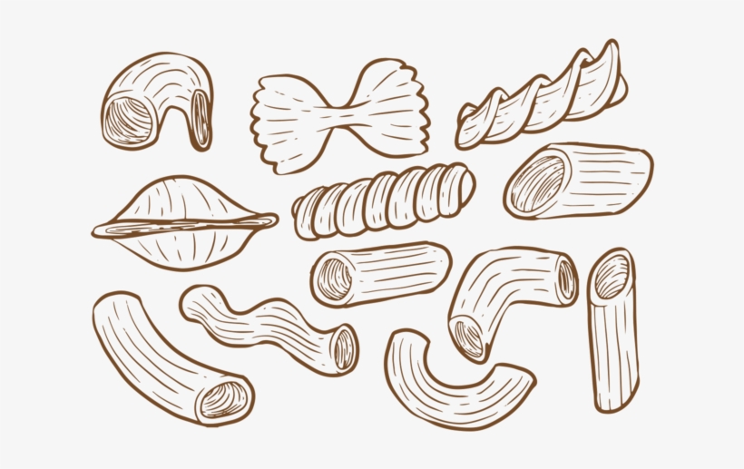 Hand Drawn Macaroni - Drawing, transparent png