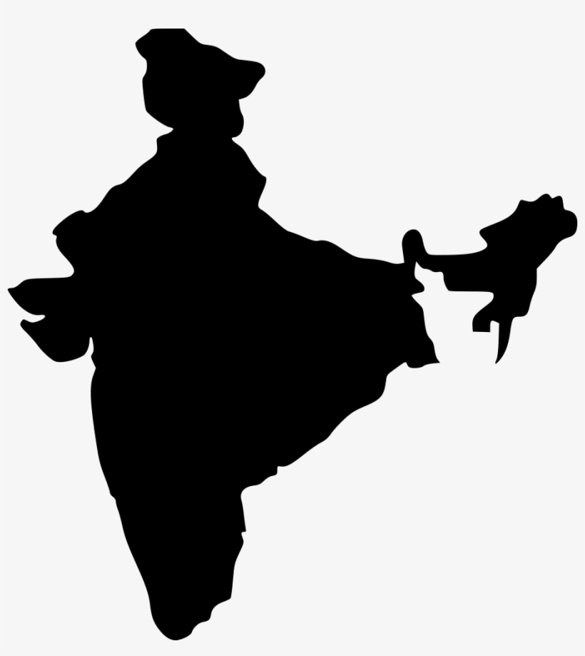 Png File Svg - India Map Silhouette, transparent png