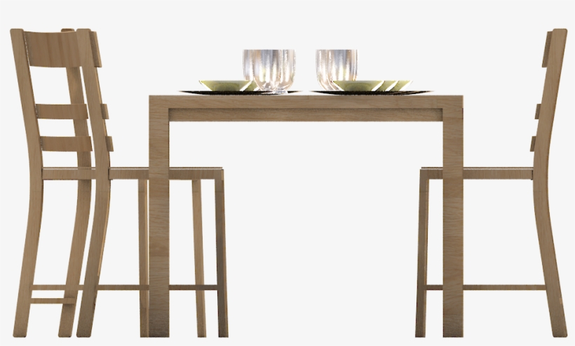 Rightview - Table With Chairs Front View, transparent png
