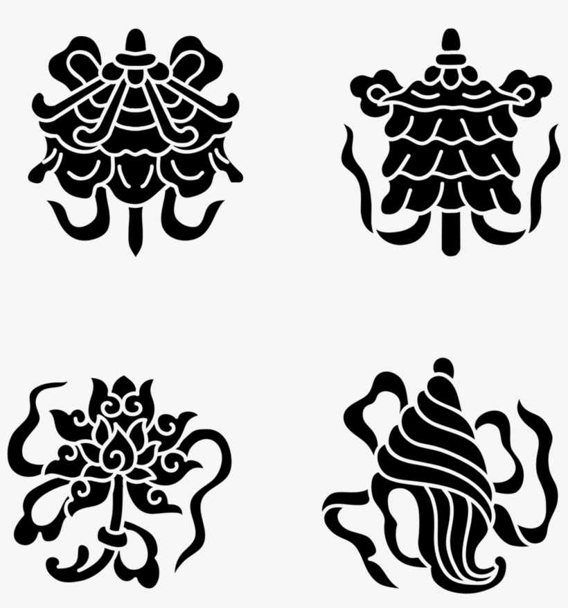 8 Auspicious Symbols Of Buddhism Hd, transparent png